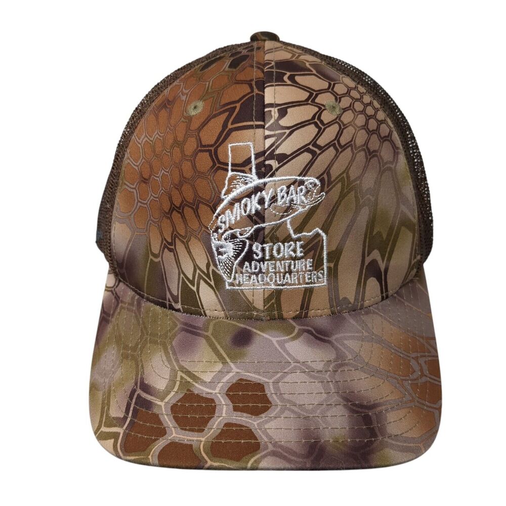 Smoky Bar Store Adventure Headquarters Snapback Trucker Hat Camo Os Yupoong